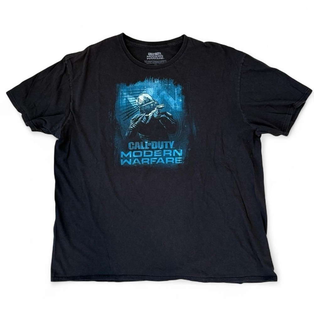 Call of Duty Modern Warfare 2019 Black T-Shirt Men's XXL Promo Activision Tee MW